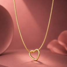 Elegant Gold Heart Pendant Necklace