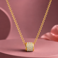 Gold-Tone Crystal Pendant Necklace