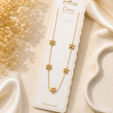 Golden Blossom Station Necklace