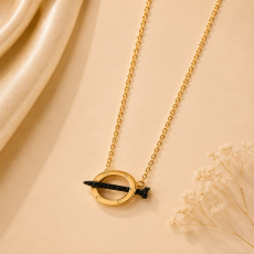 Wanderlust Airplane Orbit Pendant Necklace