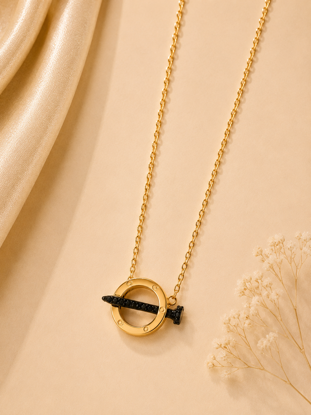Wanderlust Airplane Orbit Pendant Necklace