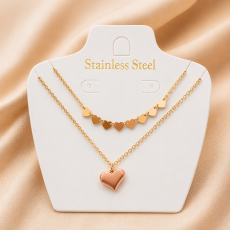 Everlove Layered Heart Charm Necklace