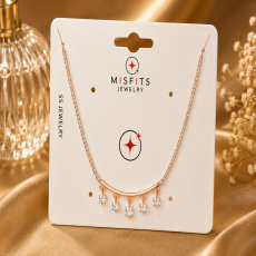 Celestial Five-Crystal Drop Necklace