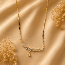 Elegant Crystal Floral Drop Mangalsutra