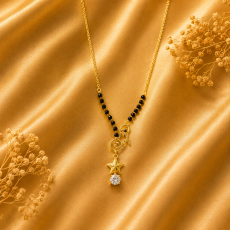 Star and Solitaire Charm Mangalsutra