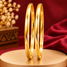 Classic Polished Gold-Tone Bangles