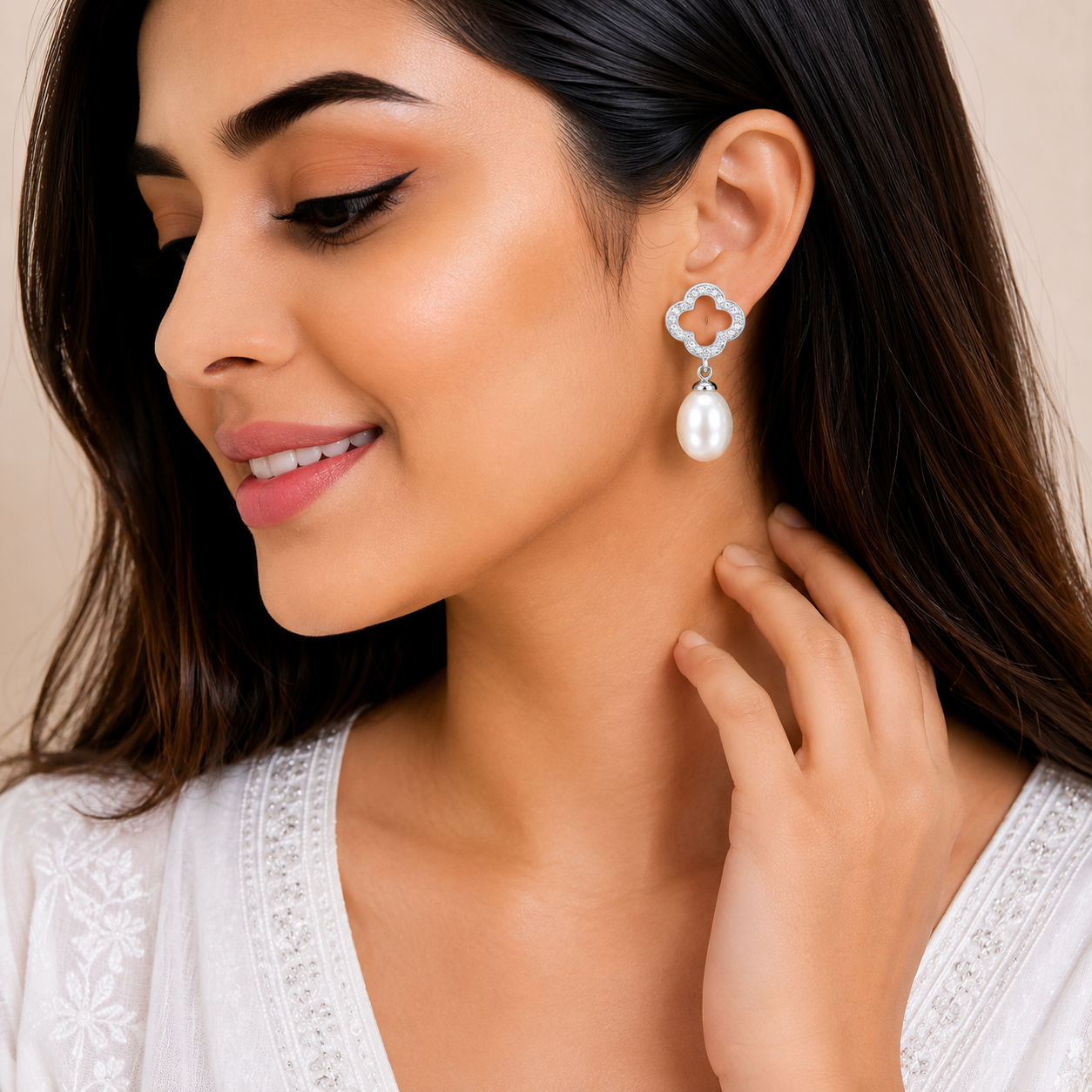 Anamika Antique Matte Floral Studs