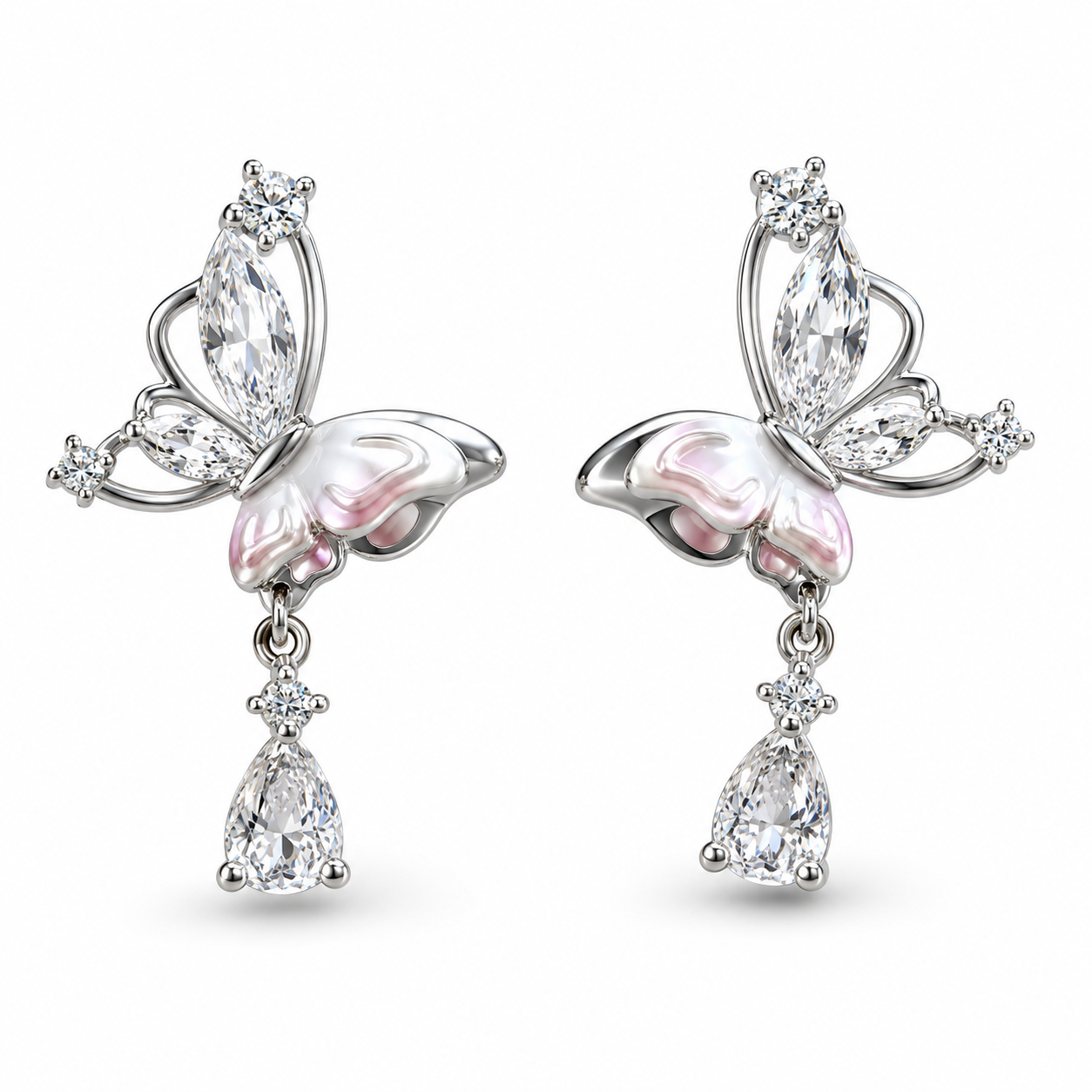 Lipi Sparkling Baguette Dangler Earrings